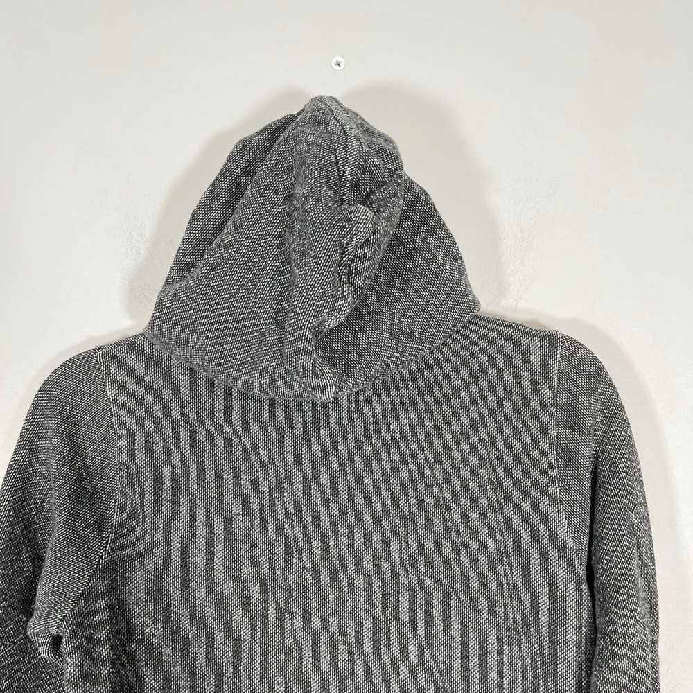 Lucky Lotus Hoodie Womens Medium Gray Sweatshirt Aztec Embroidered Boho Zip - Picture 6 of 8